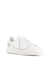 weiße Leder niedrige Sneakers von Valentino Garavani