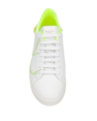 weiße Leder niedrige Sneakers von Valentino Garavani