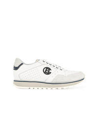 weiße Leder niedrige Sneakers von Baldinini