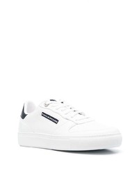 weiße Leder niedrige Sneakers von Paul & Shark
