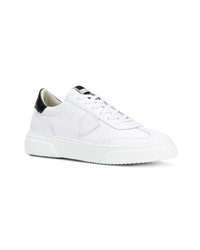 weiße Leder niedrige Sneakers von Philippe Model