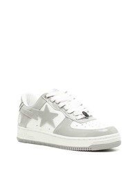 weiße Leder niedrige Sneakers von A Bathing Ape