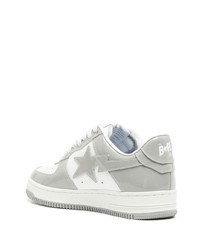 weiße Leder niedrige Sneakers von A Bathing Ape