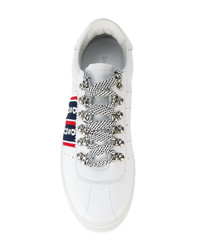 weiße Leder niedrige Sneakers von DSQUARED2