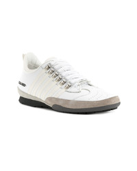 weiße Leder niedrige Sneakers von DSQUARED2