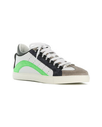 weiße Leder niedrige Sneakers von DSQUARED2