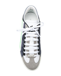 weiße Leder niedrige Sneakers von DSQUARED2