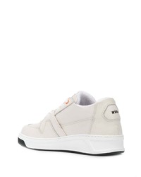 weiße Leder niedrige Sneakers von MSGM