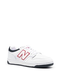 weiße Leder niedrige Sneakers von New Balance