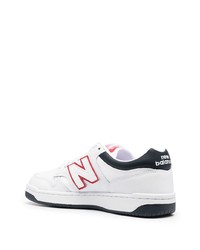 weiße Leder niedrige Sneakers von New Balance