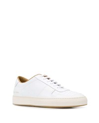 weiße Leder niedrige Sneakers von Common Projects