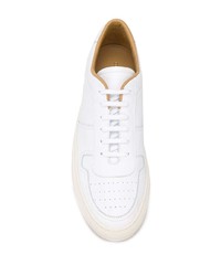 weiße Leder niedrige Sneakers von Common Projects