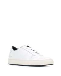 weiße Leder niedrige Sneakers von Common Projects