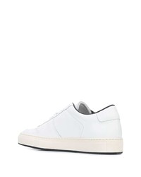 weiße Leder niedrige Sneakers von Common Projects