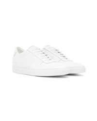 weiße Leder niedrige Sneakers von Common Projects