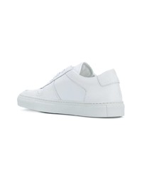 weiße Leder niedrige Sneakers von Common Projects