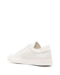 weiße Leder niedrige Sneakers von Common Projects