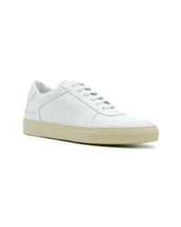 weiße Leder niedrige Sneakers von Common Projects