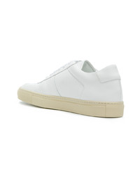 weiße Leder niedrige Sneakers von Common Projects