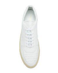 weiße Leder niedrige Sneakers von Common Projects