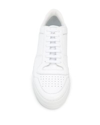 weiße Leder niedrige Sneakers von Common Projects