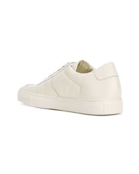 weiße Leder niedrige Sneakers von Common Projects