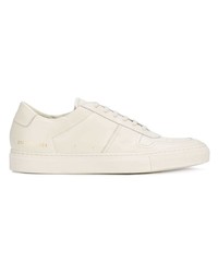 weiße Leder niedrige Sneakers von Common Projects