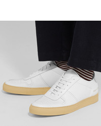 weiße Leder niedrige Sneakers von Common Projects