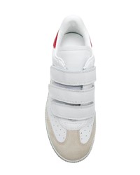 weiße Leder niedrige Sneakers von Isabel Marant