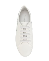 weiße Leder niedrige Sneakers von Bottega Veneta