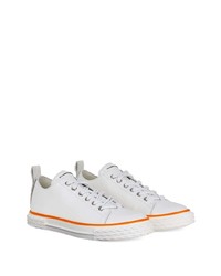 weiße Leder niedrige Sneakers von Giuseppe Zanotti