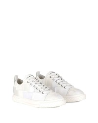 weiße Leder niedrige Sneakers von Giuseppe Zanotti