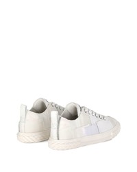 weiße Leder niedrige Sneakers von Giuseppe Zanotti