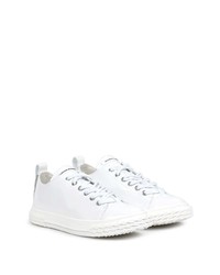 weiße Leder niedrige Sneakers von Giuseppe Zanotti