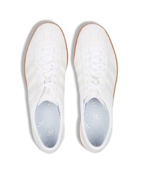 weiße Leder niedrige Sneakers von adidas