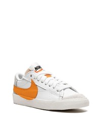 weiße Leder niedrige Sneakers von Nike