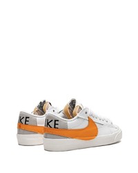 weiße Leder niedrige Sneakers von Nike