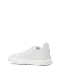 weiße Leder niedrige Sneakers von Giuseppe Zanotti