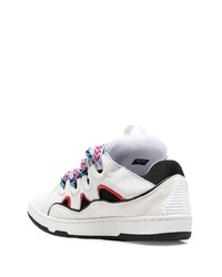 weiße Leder niedrige Sneakers von Lanvin