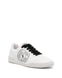 weiße Leder niedrige Sneakers von VERSACE JEANS COUTURE