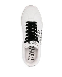 weiße Leder niedrige Sneakers von VERSACE JEANS COUTURE