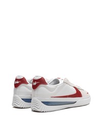 weiße Leder niedrige Sneakers von Nike