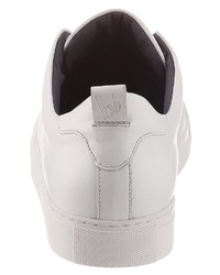 weiße Leder niedrige Sneakers von BRUNO BANANI