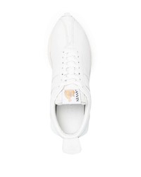 weiße Leder niedrige Sneakers von Lanvin