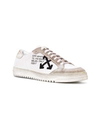 weiße Leder niedrige Sneakers von Off-White