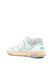 weiße Leder niedrige Sneakers von MSGM