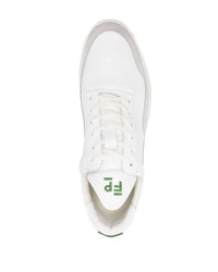 weiße Leder niedrige Sneakers von Filling Pieces