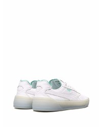 weiße Leder niedrige Sneakers von Puma