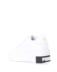 weiße Leder niedrige Sneakers von Puma