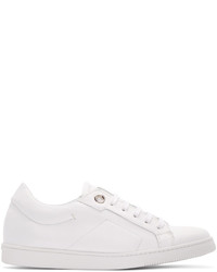 weiße Leder niedrige Sneakers von Calvin Klein Collection